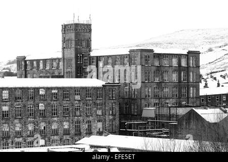 Eine ehemalige wollenen Mühle am Marsden, in der Nähe von Huddersfield Stockfoto