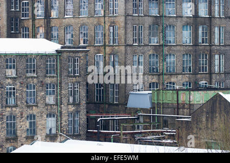 Eine ehemalige wollenen Mühle am Marsden, in der Nähe von Huddersfield Stockfoto