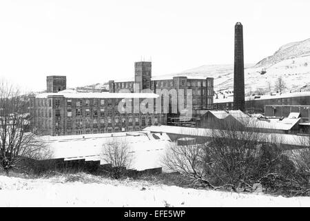 Eine ehemalige wollenen Mühle am Marsden, in der Nähe von Huddersfield Stockfoto