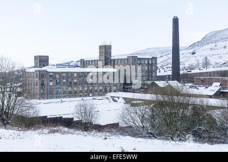 Eine ehemalige wollenen Mühle am Marsden, in der Nähe von Huddersfield Stockfoto