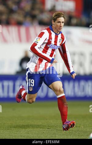 Madrid, Spanien. 28. Januar 2015. Fernando Torres (Atletico) Fußball: Spanisch "Copa del Rey" match zwischen Club Atletico de Madrid 2-3 FC Barcelona im Vicente Calderon Stadion in Madrid, Spanien. © Mutsu Kawamori/AFLO/Alamy Live-Nachrichten Stockfoto