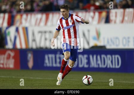 Madrid, Spanien. 28. Januar 2015. Guilherme Siqueira (Atletico) Fußball: Spanisch "Copa del Rey" match zwischen Club Atletico de Madrid 2-3 FC Barcelona im Vicente Calderon Stadion in Madrid, Spanien. © Mutsu Kawamori/AFLO/Alamy Live-Nachrichten Stockfoto