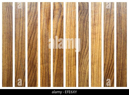 Holzplatten für Zimmerei, Stücke für Ihr Design isoliert auf weiss Stockfoto