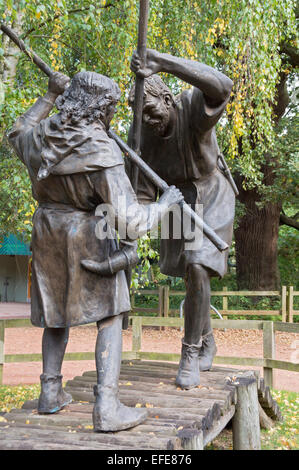 Sherwood; alten; Wald; Besucher; (Zentrum); Worksop; Nottinghamshire; VEREINIGTES KÖNIGREICH; Stockfoto