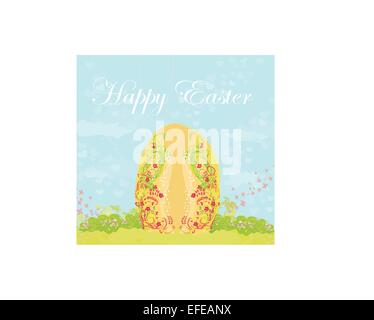 Easter Egg auf Grunge Hintergrund Stock Vektor