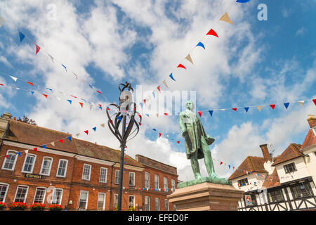 Statue von Lord Palmerston im Marktplatz Stockfoto