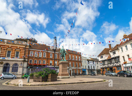 Statue von Lord Palmerston im Marktplatz Stockfoto