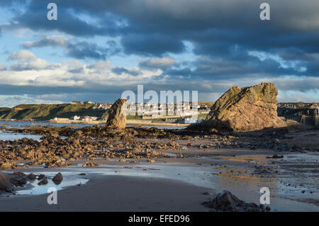 Cullen Bay, Blick nach Osten, Moray Firth, Highland Region Schottland, UK Stockfoto