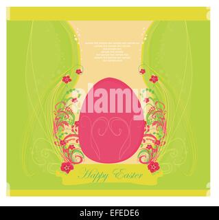 Ostern Grußkarte mit dekorativen Ei Stock Vektor
