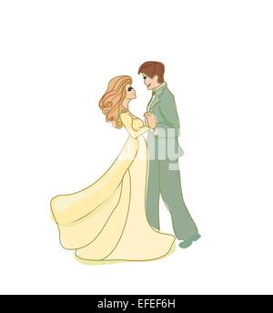 Hochzeit-Tanzpaar Stock Vektor