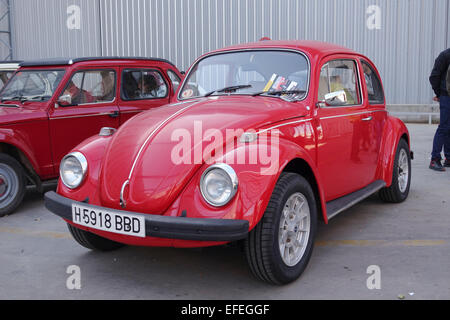 Klassische Käfer, Bug, 70. bei Oldtimer-Show in Südspanien. Stockfoto