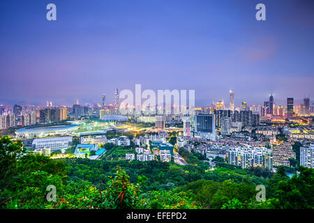 Die Innenstadt von Shenzhen, China Stadtbild. Stockfoto