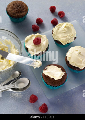 Stevia Buttercreme Zuckerguss Stockfoto