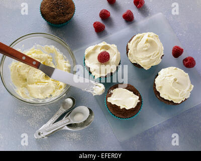 Stevia Buttercreme Zuckerguss Stockfoto