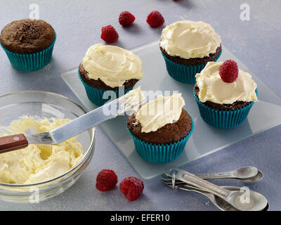 Stevia Buttercreme Zuckerguss Stockfoto