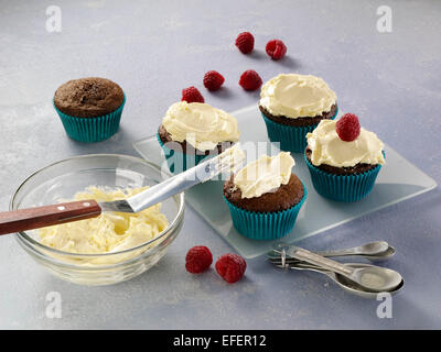 Stevia Buttercreme Zuckerguss Stockfoto