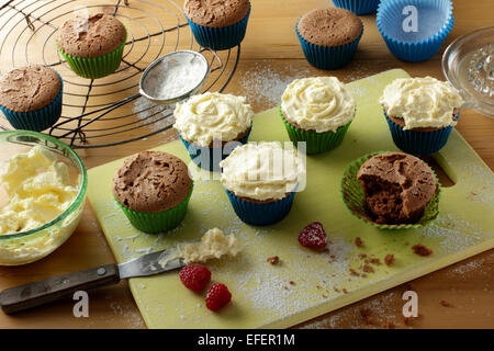 Stevia Buttercreme Zuckerguss Stockfoto