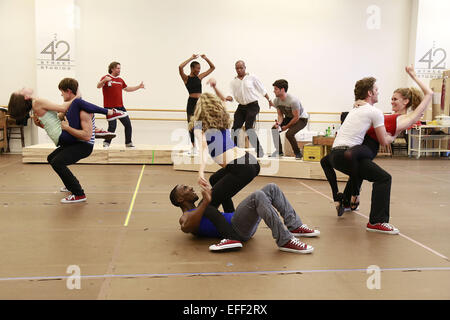 Generalprobe für Dirty Dancing The Tour statt im neuen 42nd Street Studios.  Mitwirkende: Atmosphäre wo: New York, New York, Vereinigte Staaten von Amerika bei: 31. Juli 2014 Stockfoto