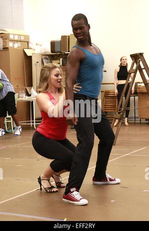 Generalprobe für Dirty Dancing The Tour statt im neuen 42nd Street Studios.  Mitwirkende: Atmosphäre wo: New York, New York, Vereinigte Staaten von Amerika bei: 31. Juli 2014 Stockfoto