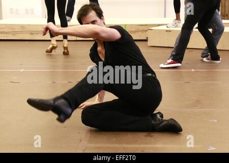 Generalprobe für Dirty Dancing The Tour statt im neuen 42nd Street Studios.  Mitwirkende: Samuel Pergande Where: New York, New York, Vereinigte Staaten von Amerika bei: 31. Juli 2014 Stockfoto