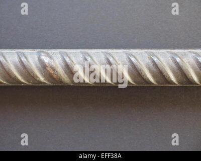 Stärkung der bar aka Verstärkung Stahl oder Rebar für Stahlbetonkonstruktion Stockfoto