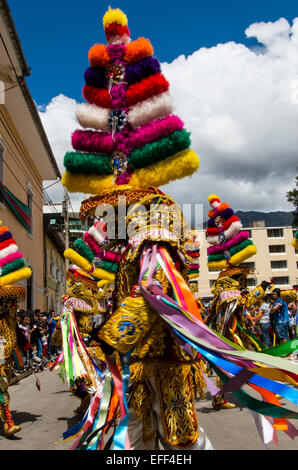 Negritos folk Parade in huánuco. Peru. Stockfoto