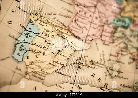 Atlas-Classique in 1869 - Antike Landkarte veröffentlicht Stockfoto