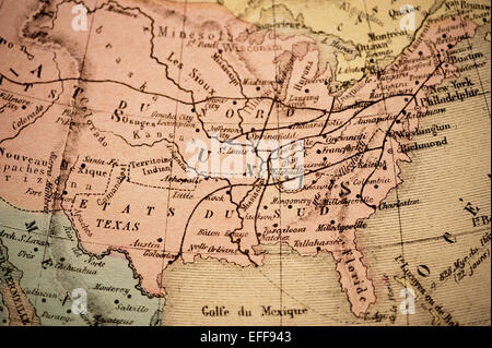 Atlas-Classique in 1869 - Antike Landkarte veröffentlicht Stockfoto