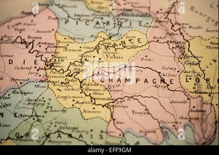 Atlas-Classique in 1869 - Antike Landkarte veröffentlicht Stockfoto