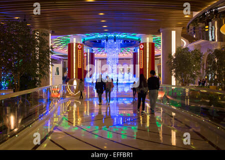 Lobby des Galaxy Hotel, Taipa, Macao, China Stockfoto