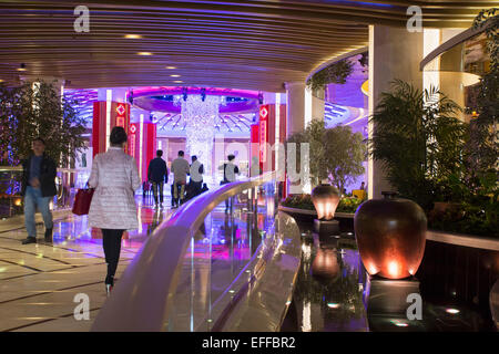 Lobby des Galaxy Hotel, Taipa, Macao, China Stockfoto