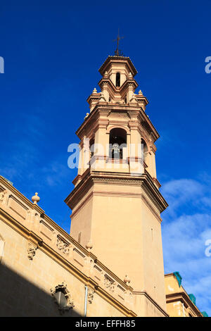 Der Turm der Kirche von San Lorenzo in Valencia, Spanien Stockfoto