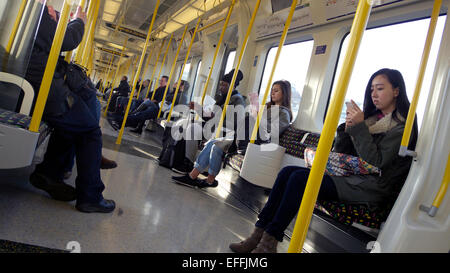 Großbritannien London ein u-Bahn-Wagen Stockfoto