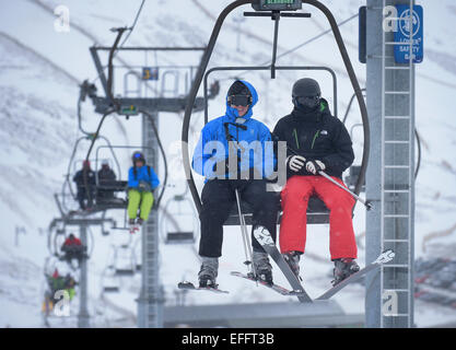 Glenshee Ski Centre, Sessellift Stockfoto