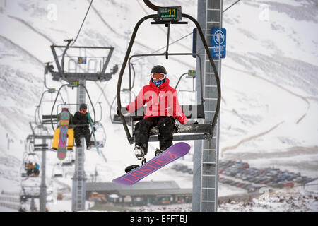 Glenshee Ski Centre, Sessellift Stockfoto