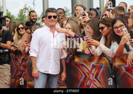 Die X Factor London Auditions statt in der Wembley Arena - Ankünfte Featuring: Simon Cowell wo: London, Vereinigtes Königreich als: 1. August 2014 Stockfoto