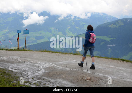 Walker Penkenalm Ahorn Berge, Zillertal Tirol Österreich Stockfoto