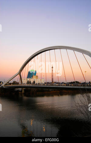 Barqueta-Brücke Puente De La Barqueta, Sevilla Spanien Stockfoto