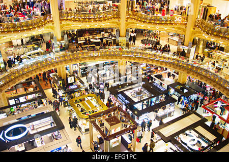 Altstadt von Kaufhaus Lafayette in Paris, Frankreich Stockfoto