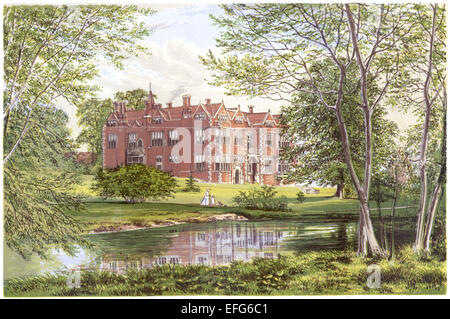 Eine farbige Darstellung von Franks Hall, Kent mit hoher Auflösung aus einem Buch gescannt gedruckt im Jahre 1870. Stockfoto