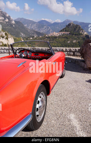 Blick über Sainte-Agnes, Alpes-Maritimes, Südfrankreich Stockfoto