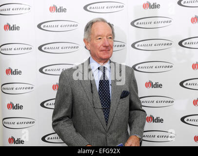 London, UK. 3. Februar 2015. Simpsons auf dem Strand, London Michael Buerk - Dschungel Überlebender des Jahres Credit: NEIL SPENCE/Alamy Live-Nachrichten Stockfoto