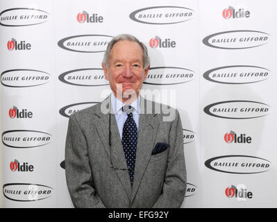 London, UK. 3. Februar 2015. Simpsons auf dem Strand, London Michael Buerk - Dschungel Überlebender des Jahres Credit: NEIL SPENCE/Alamy Live-Nachrichten Stockfoto