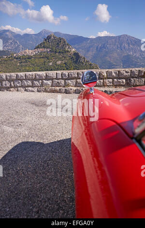 Blick über Sainte-Agnes, Alpes-Maritimes, Südfrankreich Stockfoto