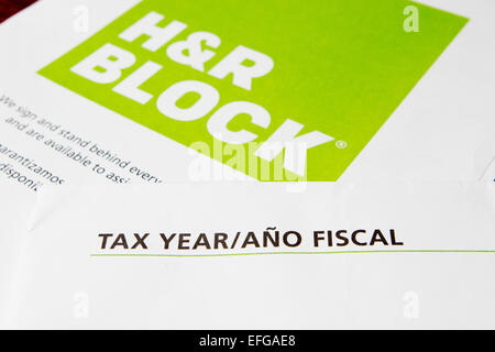 H & R Block ist ein Steuer-Vorbereitung-Unternehmen in den Vereinigten Staaten Stockfoto