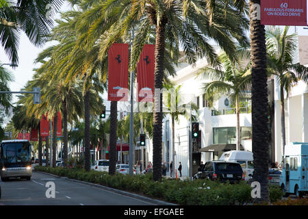 NORTH RODEO DRIVE BEVERLY HILLS-LOS ANGELES-KALIFORNIEN-USA Stockfoto