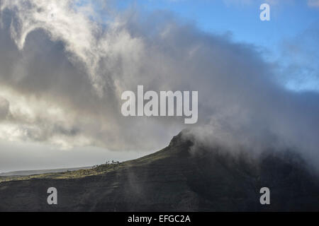 Feature dramatische Abend Wolken La Gomera Kanarische Inseln Stockfoto