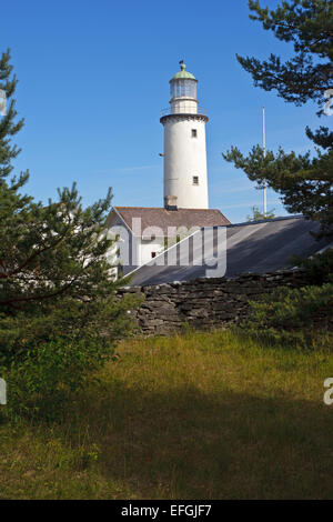 Holmuddens Leuchtturm, Fårö, Gotland Stockfoto