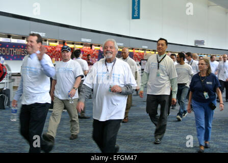 San Francisco, Kalifornien, USA. 4. Februar 2015. Die Arbeiter der San Francisco internationaler Flughafen besucht eine walking Aktivität Protest gegen den Menschenhandel in San Francisco, Amerika am 3. Februar 2015 Credit: Top Foto Corporation/Alamy Live News Stockfoto