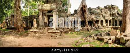 Panorama-Bild der Preah Kahn Tempel in Angkor Wat, Kambodscha Stockfoto